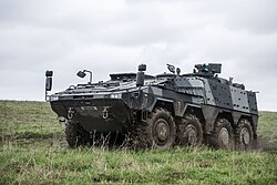 Boxer mechanised infantry vehicle (MIV) with remote weapon station (RWS).