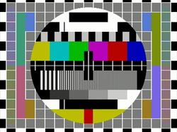Simulated cancellation of Hanover bars through a chroma delay line