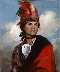 Portrait of British regular army Colonel Joseph Brant, Iroquois Mohawk.