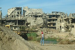 Destruction at Nahr al-Bared, 2007