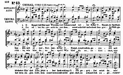 Excerpt for musical score for Bach's Matthew Passion