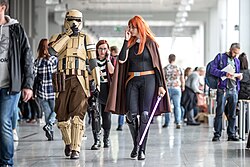 Cosplayers at the International Festival of Comics and Games in Łódź, 2019