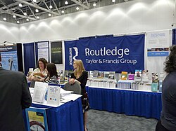 Routledge/Taylor & Francis at an American academic conference, 2008