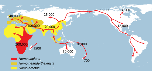 A map of early human migrations