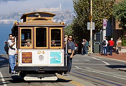 The San Francisco cable car's effectiveness on hills partially explains its continued use.