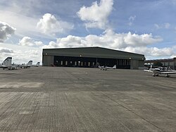 A Royal Air Force station hangar