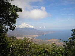 Nicaragua is known as "the land of lakes and volcanoes"; pictured is Concepción volcano, seen from Maderas volcano.