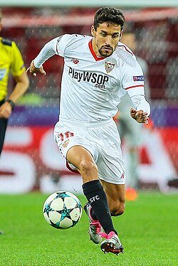 Jesús Navas has played the most matches for Sevilla in all competitions.
