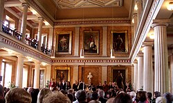 The interior of the university Aula