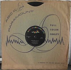 ABC Paramount 78rpm record and original sleeve
