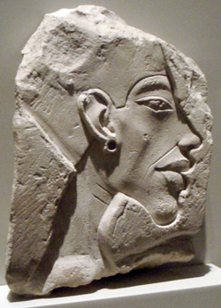 Akhenaten in the typical Amarna period style