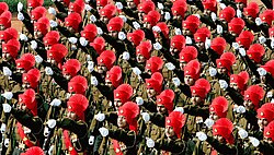 Soldiers of the Rajput Regiment during a Republic Day Parade