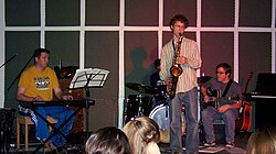 Students from the BYU–Idaho Jazz Combos class performing at a local club