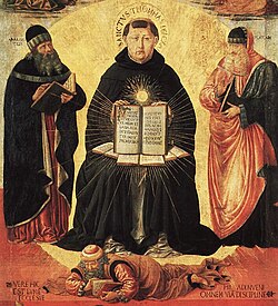 Detail from Triumph of St. Thomas Aquinas over Averroes by Benozzo Gozzoli (1420–97)