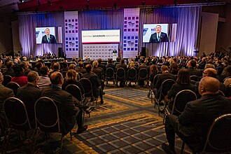 Secretary of State Mike Pompeo speaks at the National Governors Association's 2020 winter meeting.