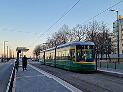 Helsinki tram network is one of the most dense in Europe.