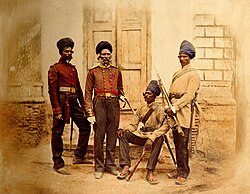 Madras Sappers & Miners at the Qaisar Bagh complex in Lucknow, c 1857