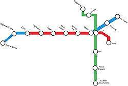 A map of the future metro system.