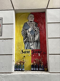 A graffiti in honour of Jose Mourinho in the streets of Rome