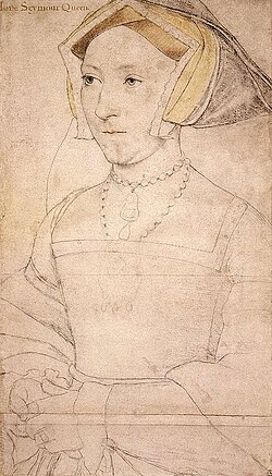 Drawing of Jane Seymour by Holbein, 1536–37