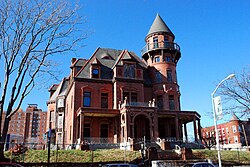 Krueger Mansion, owned by African American beauty entrepreneur Louise Scott, Newark's first female millionaire, and previously by German brewer Gottfried Krueger, co-founder of Gottfried Krueger Brewing Company
