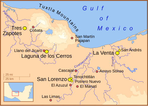 The Olmec heartland, where the Olmec reigned