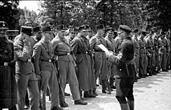 SS Guards arriving at the Dachau "Protective Custody" Camp 27 May 1933 (Photo: Friedrich Franz Bauer)
