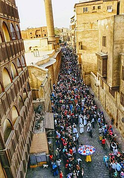 Moulid celebrations in Muizz Street, Cairo