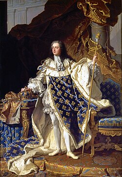 Louis XV in coronation robes (1730)