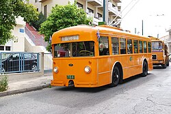 Preserved vintage trolleybus of Piraeus-Kastella line.