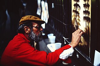 A street artist in the French Quarter, 1988