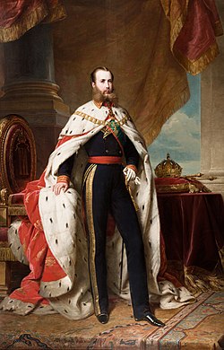 Portrait as emperor of Mexico by Albert Gräfle, 1865