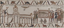 Edward the Confessor's Westminster Abbey, depicted in the Bayeux Tapestry.