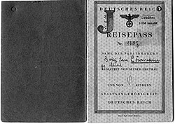 German Jewish passports could be used to leave, but not to return.