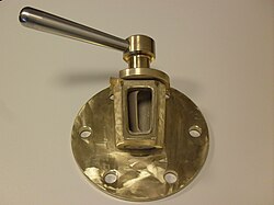 Brass sampling cock with stainless steel handle