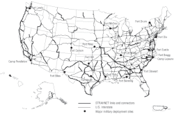 A map of the Strategic Highway Network, one component of the NHS