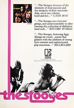 The Stooges and Iggy Pop featured in a Cashbox advertisement in August 1969