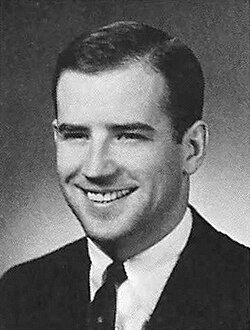 Biden pictured by Syracuse University in 1968