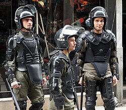 Syrian riot police in Damascus (2012).