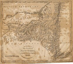 An 1800 map of New York from Low's Encyclopaedia