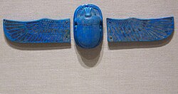 Ancient Egyptian scarab with separate wings, c. 712-342 BC
