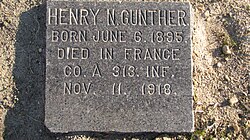 Gravestone of Henry N. Gunther in Baltimore