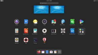 Fedora Workstation 41 with its default applications