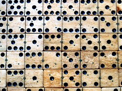 Dominoes made of baleen