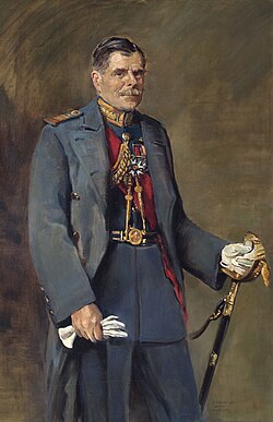 Trenchard as a Marshal of the RAF wearing full dress with greatcoat
