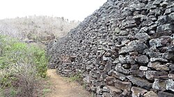 The Wall of Tears at Puerto Villamil on Isabela, the largest of the Galapagos