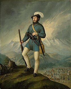 One of the commanders of a Slovak volunteers' army captain Ján Francisci-Rimavský during the fight for independence from the Kingdom of Hungary