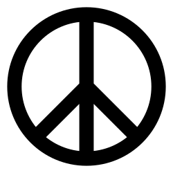 A peace sign, which is widely associated with pacifism.