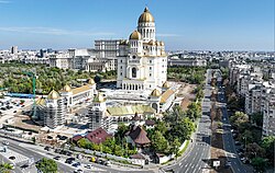 The People's Salvation Cathedral in Bucharest is the tallest and largest Eastern Orthodox church building[c] in the world[329]