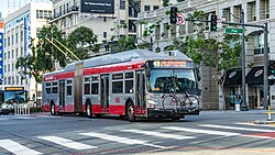 New Flyer trolleybus in San Francisco